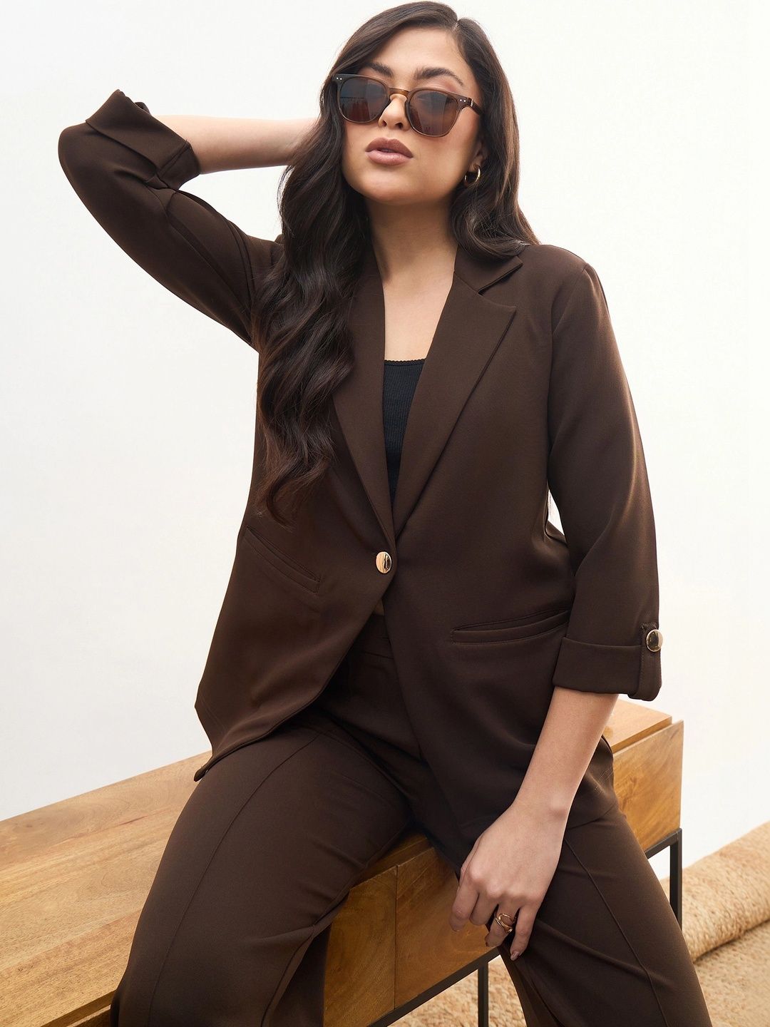 SASSAFRAS worklyf Notched Lapel Single-Breasted Formal Blazers-picture-32