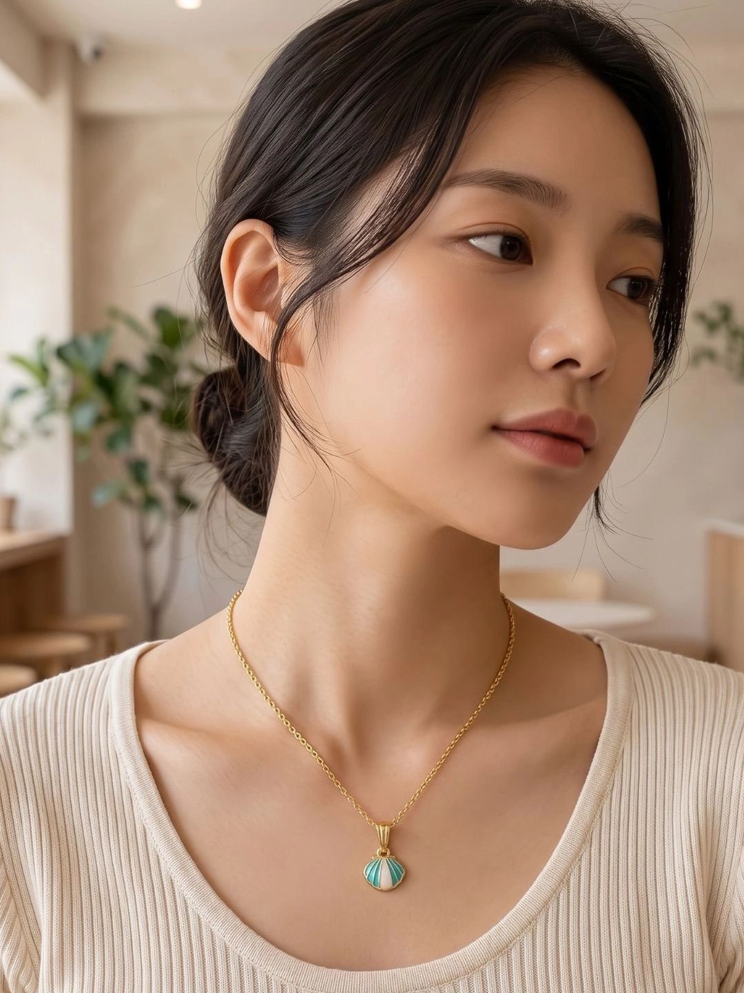 Brandsoon Brass Gold-Plated Enamelled Necklace-picture-20