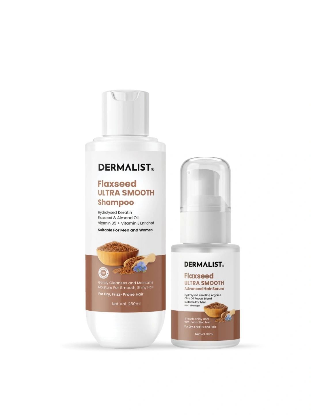 Dermalist Set Of 2 Flaxseed Ultra Smooth Shampoo - 250ml & Serum - 30 ml-picture-22