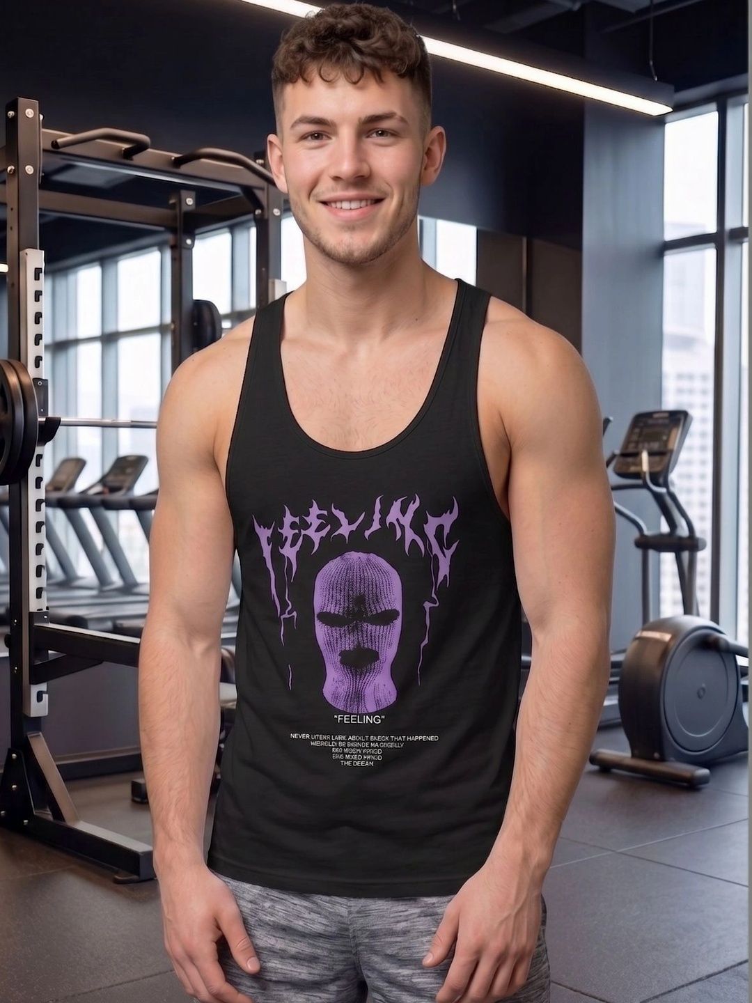 Looks United Printed Gym Vest-picture-37