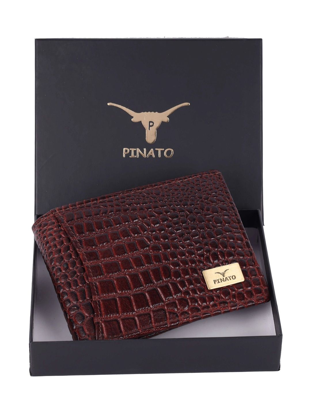 PINATO Men Textured Leather Two Fold Wallet-picture-11