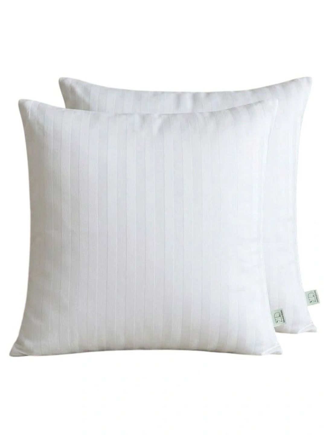Zensha Decor 2-Pcs White Striped Square Cushion Insert-picture-34