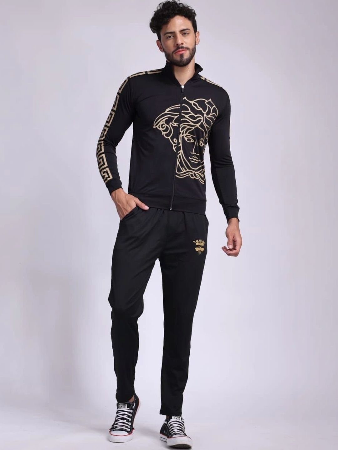 YELLOW TREE Graphic Mock Collar Tracksuits-picture-33