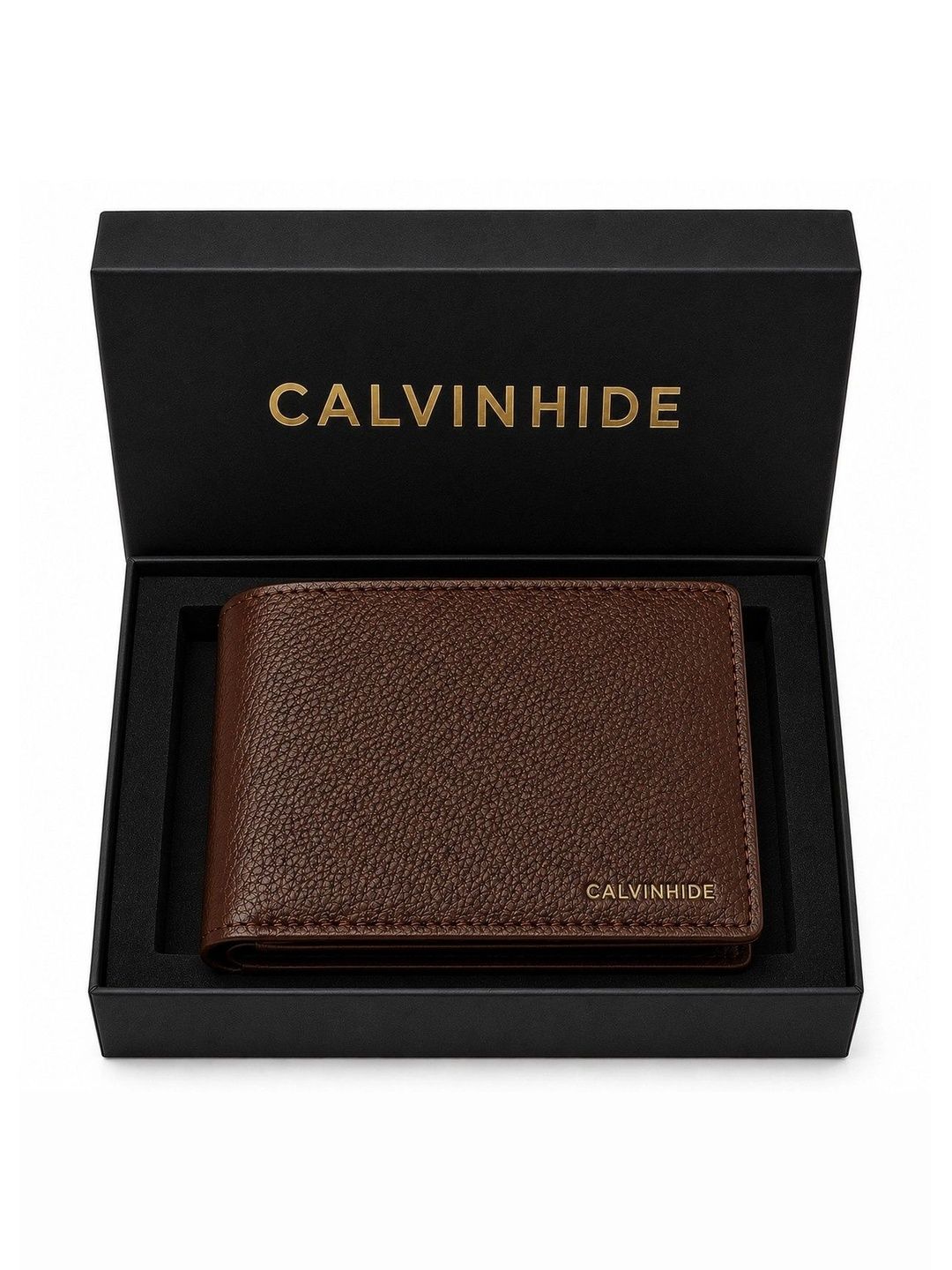 Calvinhide Men Textured Leather Two Fold Wallet-picture-25