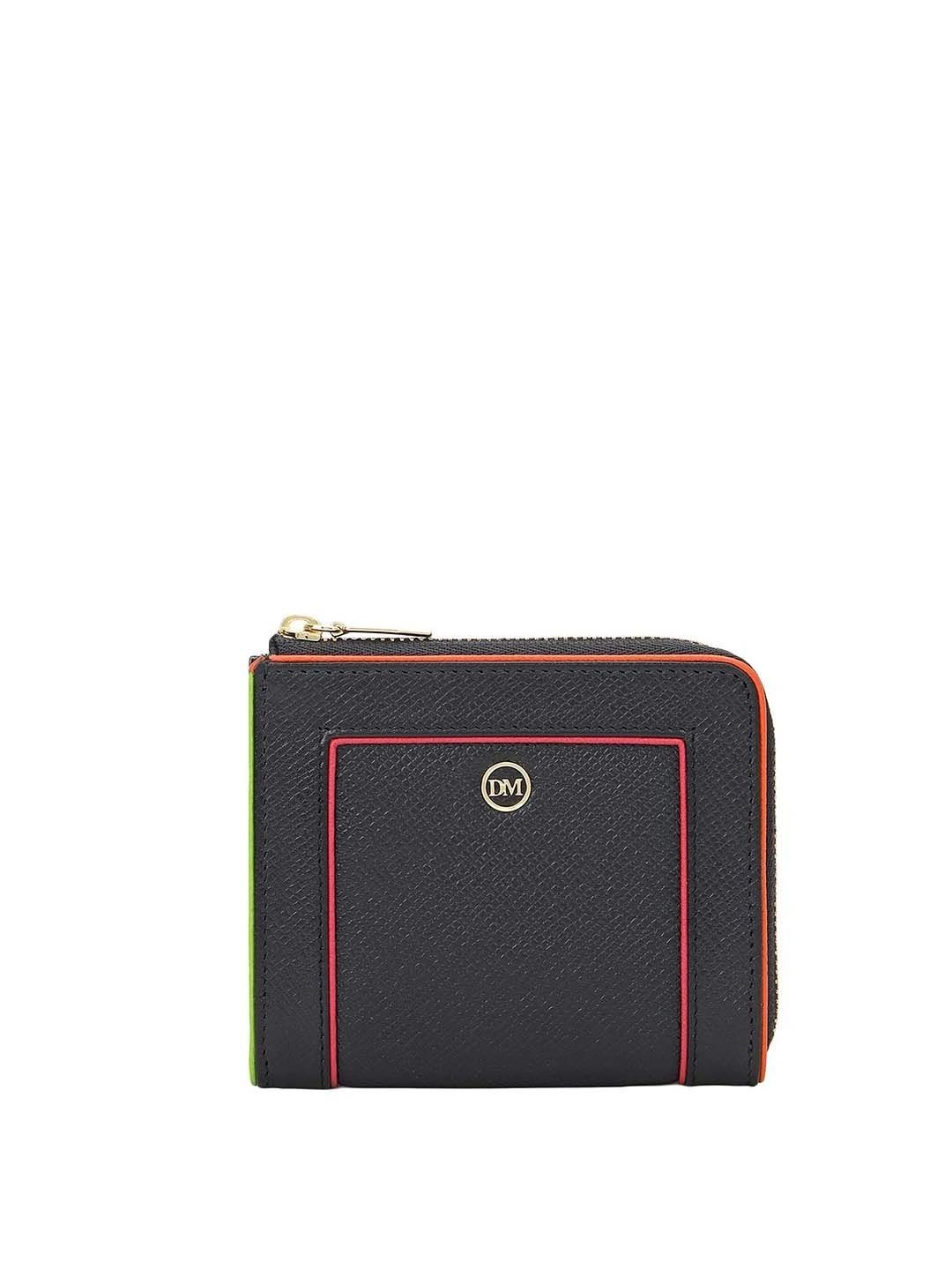 Da Milano Unisex Colourblocked Leather Zip Around Wallet-picture-12