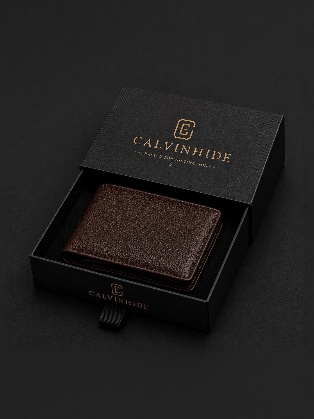 Calvinhide Men Textured Leather Two Fold Wallet-picture-18