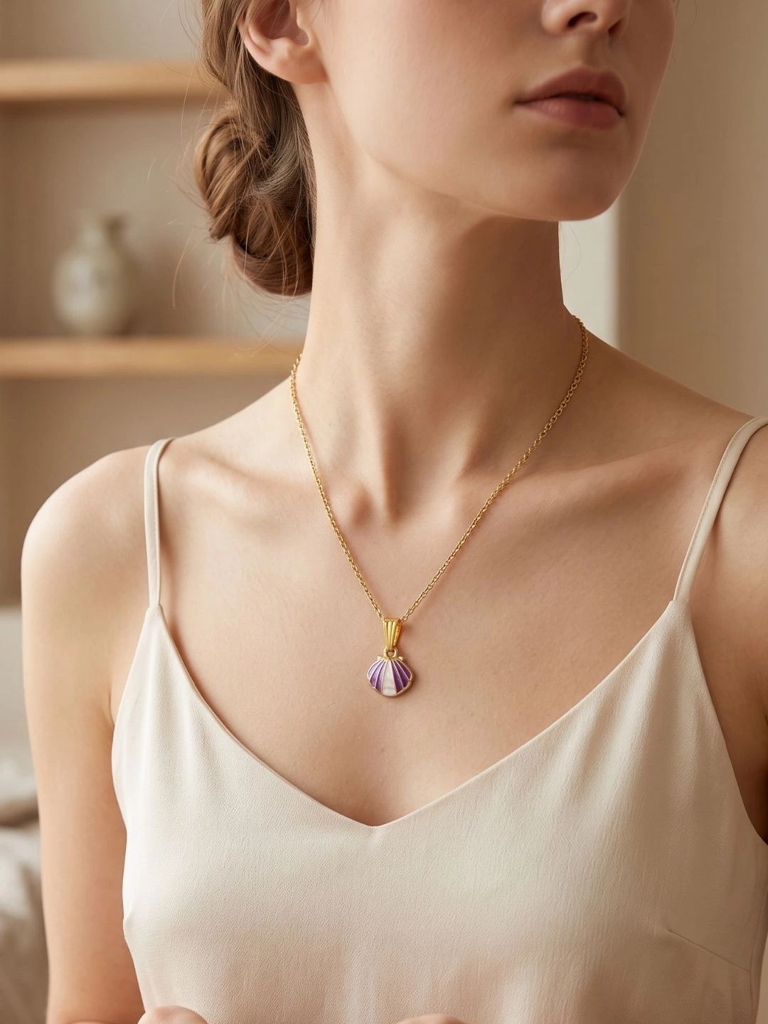 Brandsoon Brass Gold-Plated Enamelled Necklace-picture-58
