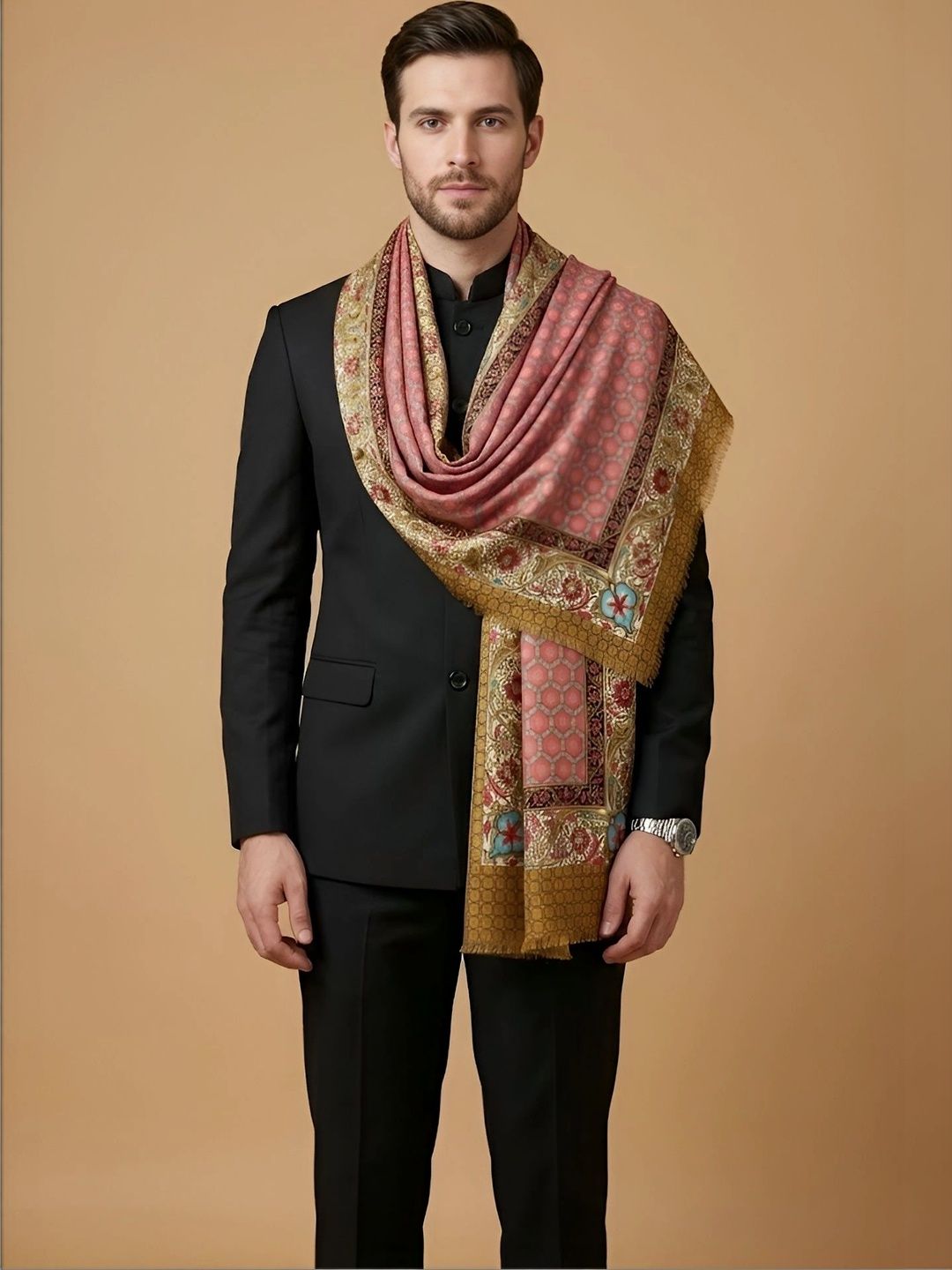 MUFFLY Men Woven Design Stole-picture-39