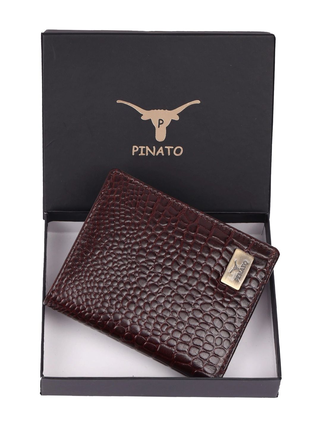 PINATO Men Textured Leather Two Fold Wallet-picture-15