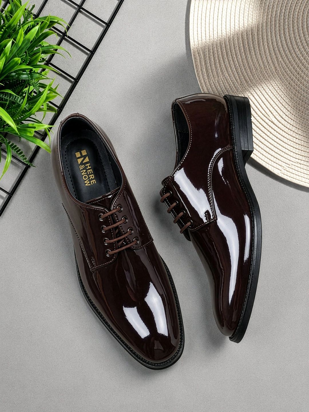 HERE&NOW Men Round Toe Lace-Ups Formal Derbys-image-38