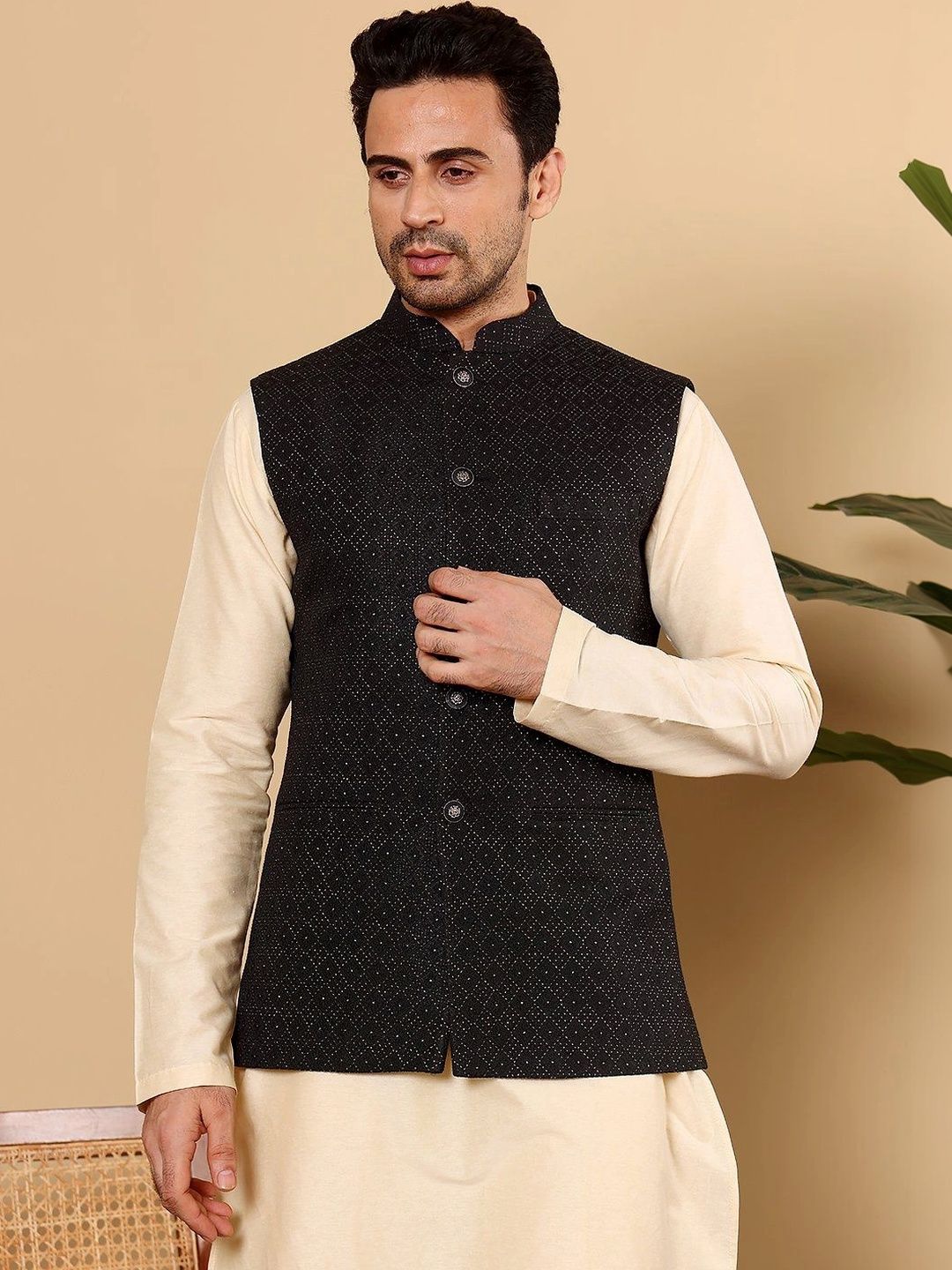 Anouk Woven Design Nehru Jackets-picture-21