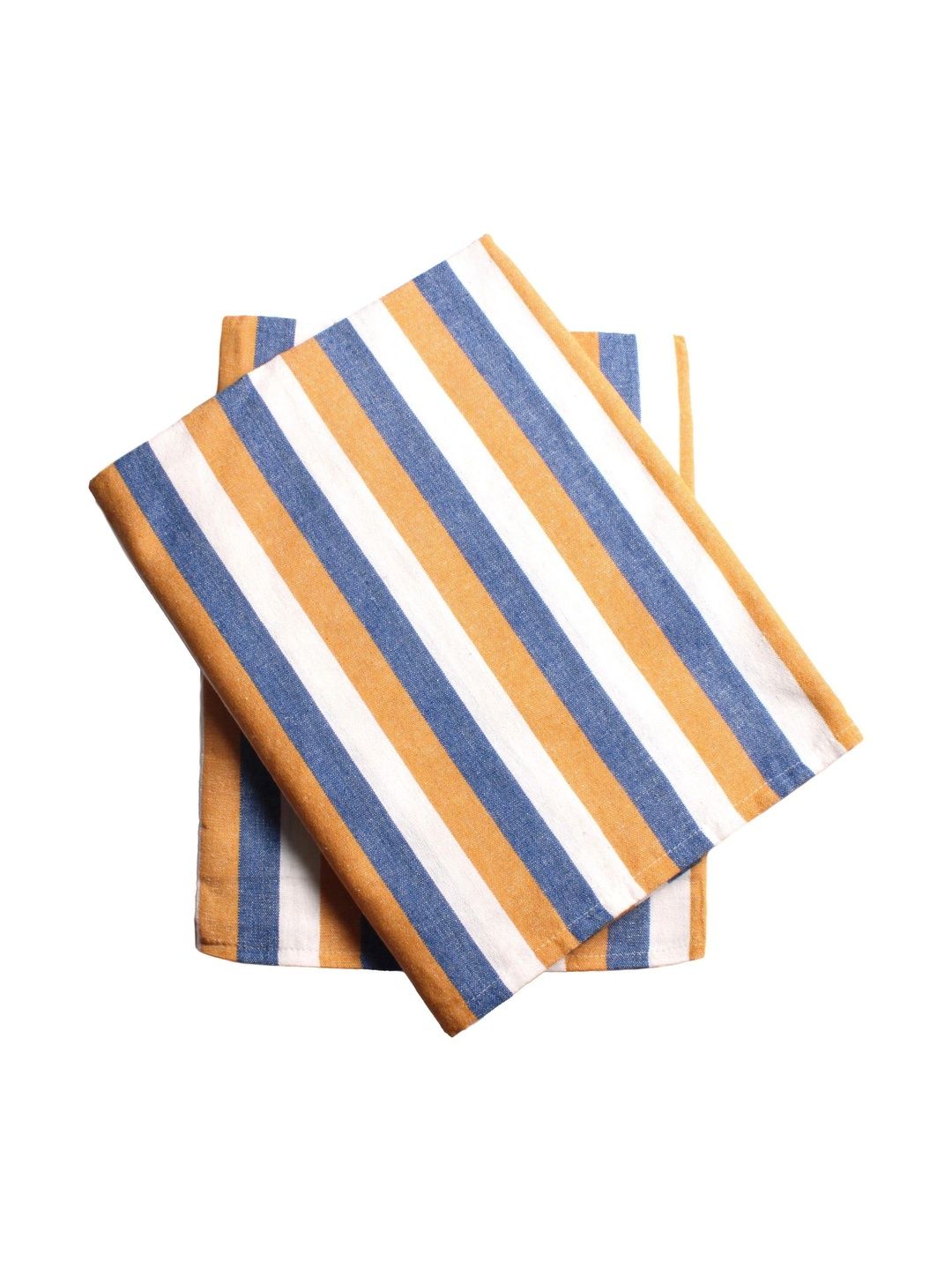 Tharunsha Elite Yellow Set of 2 Striped 210 GSM Blanket-picture-19