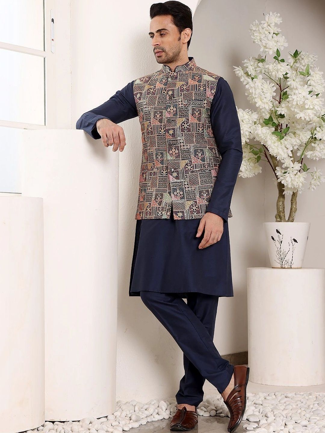 Anouk Woven Design Nehru Jackets-picture-16