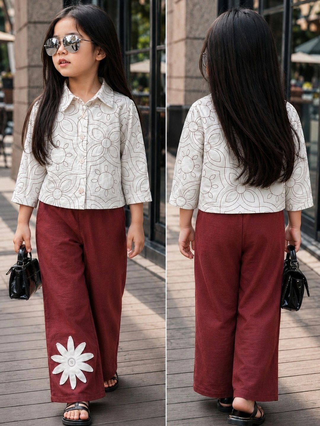 IFA DRESSES Girls Printed Shirt with Trousers-picture-51