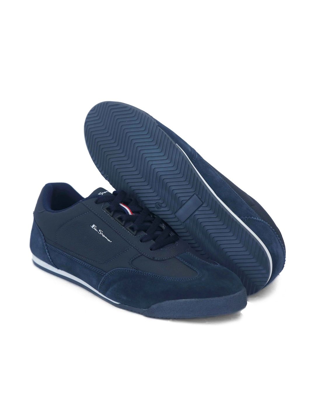 BEN SHERMAN Men Colourblocked Suede Sneakers-image-21