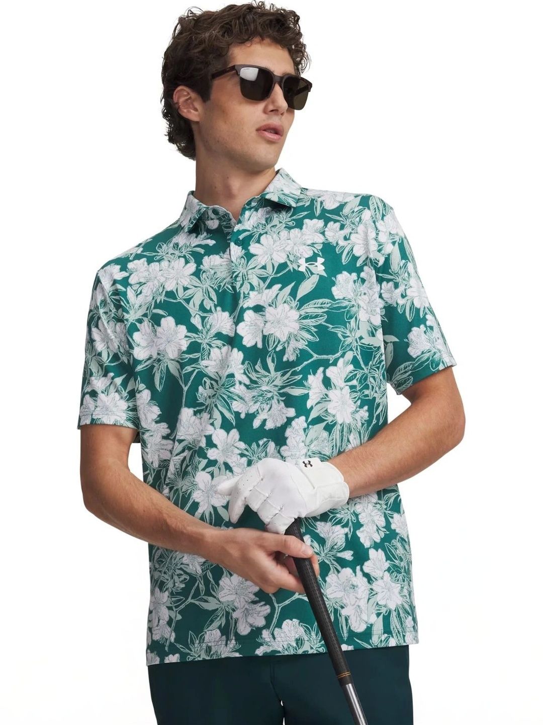 UNDER ARMOUR Men Floral Printed Polo Collar T-shirt-picture-31
