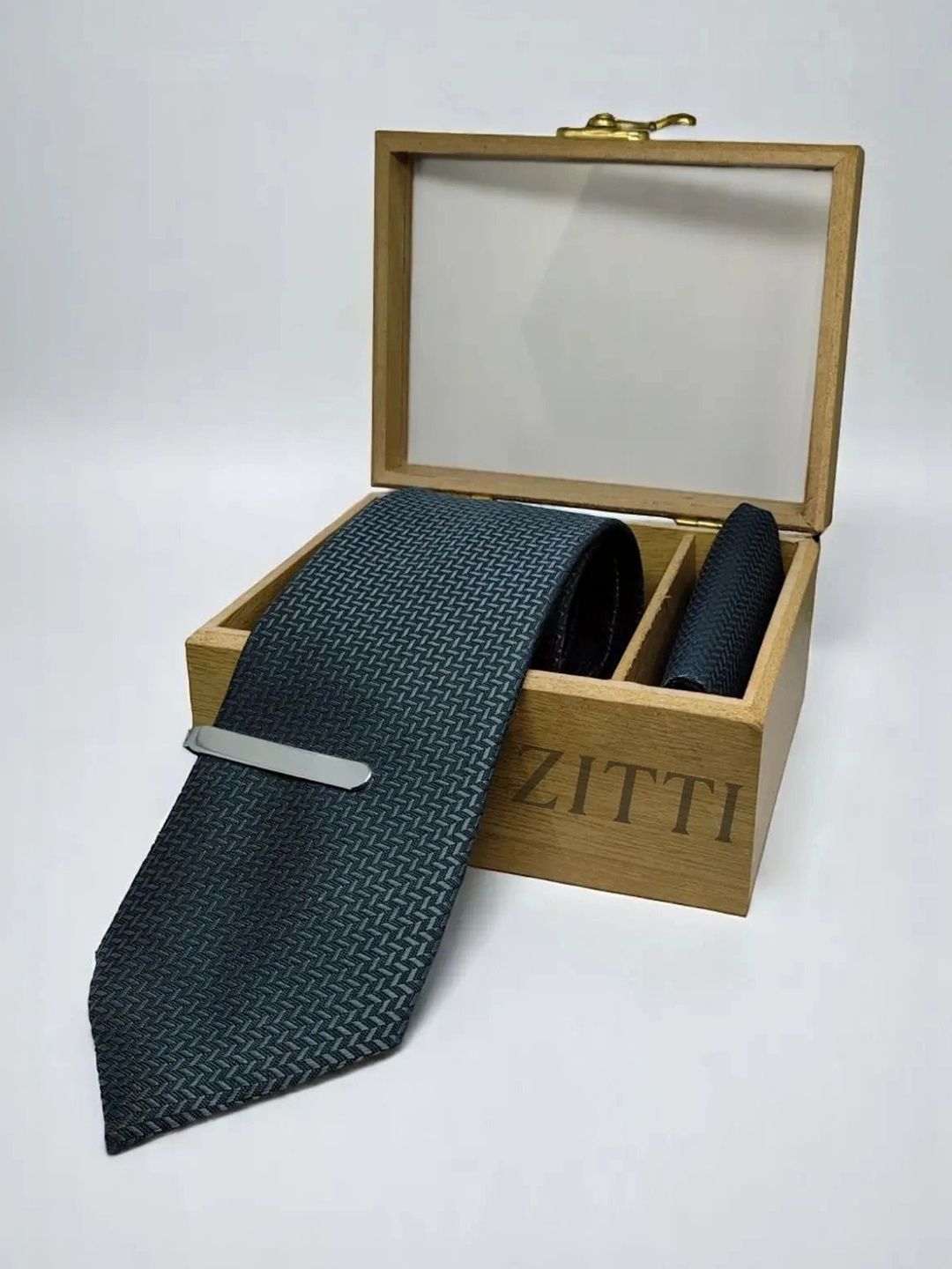 ZITTI Men Woven Design Broad Tie-picture-40