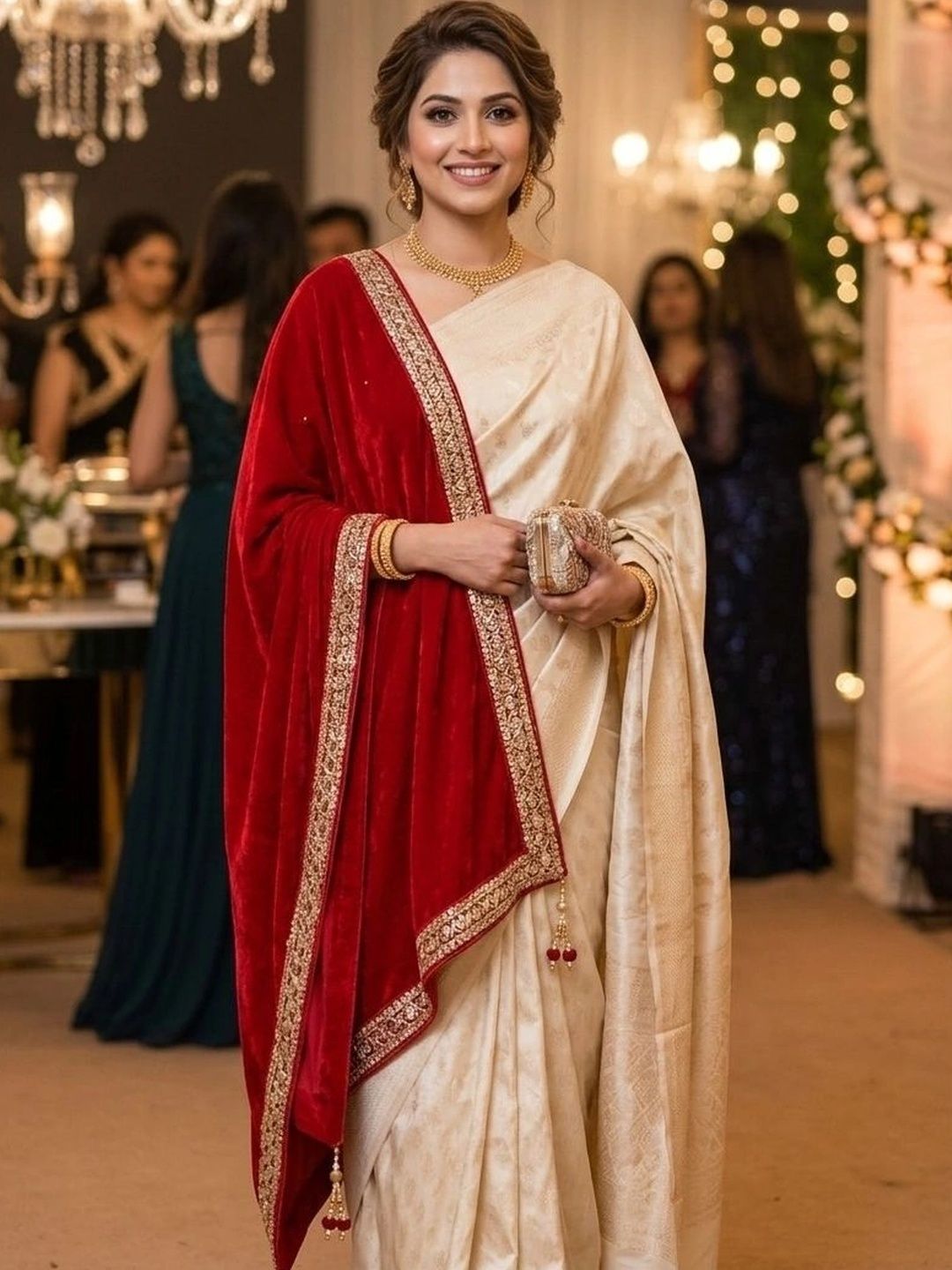 Navti Creations Velvet Dupatta with Sequinned-picture-42