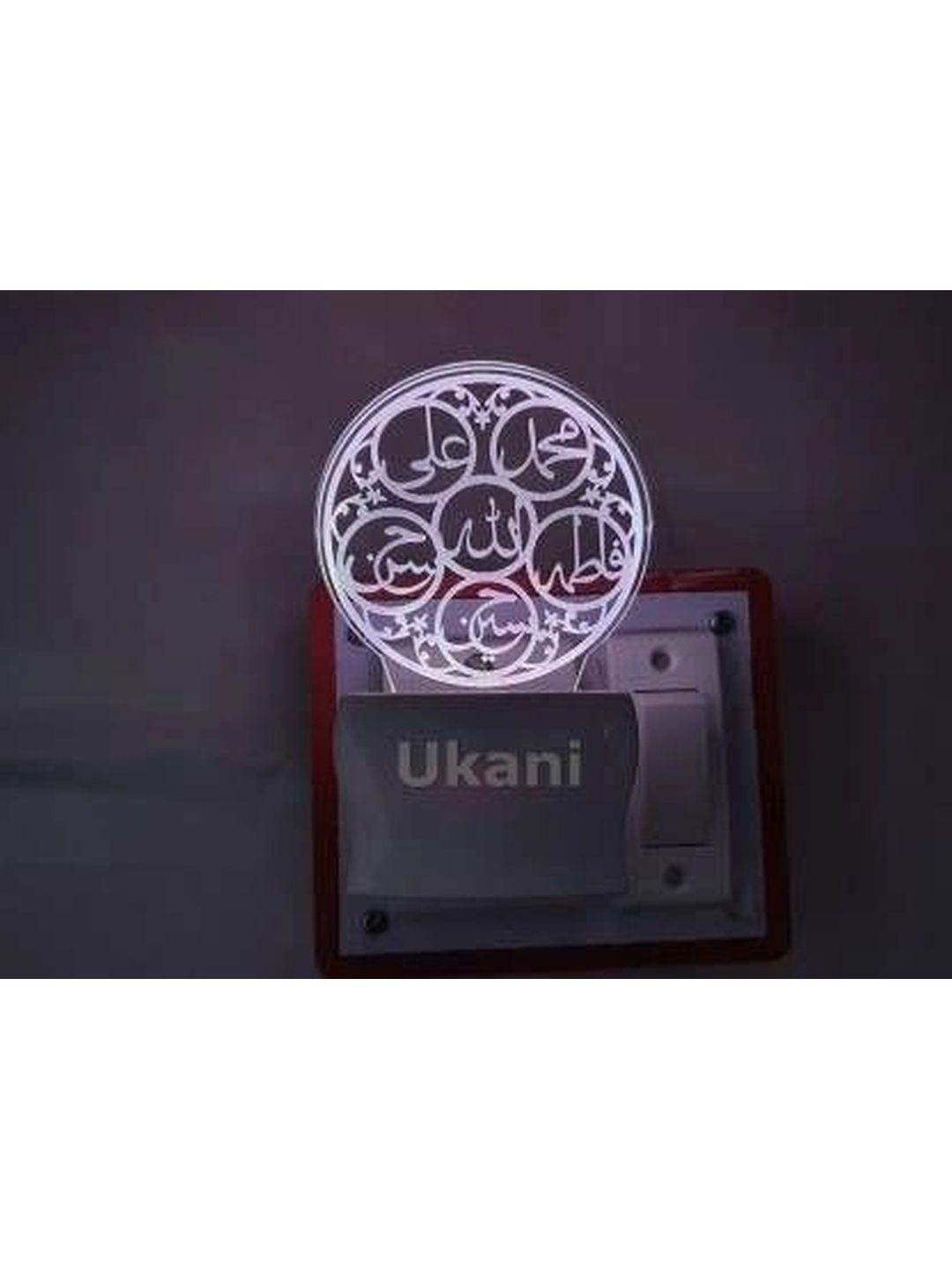 Ukani White Printed Acrylic Abstract Shaped Table Lamp-picture-55