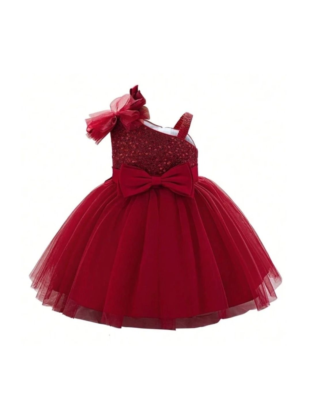 COMPLETE OUTFIT Embellished Ruffled Lace A-Line Dress-picture-35