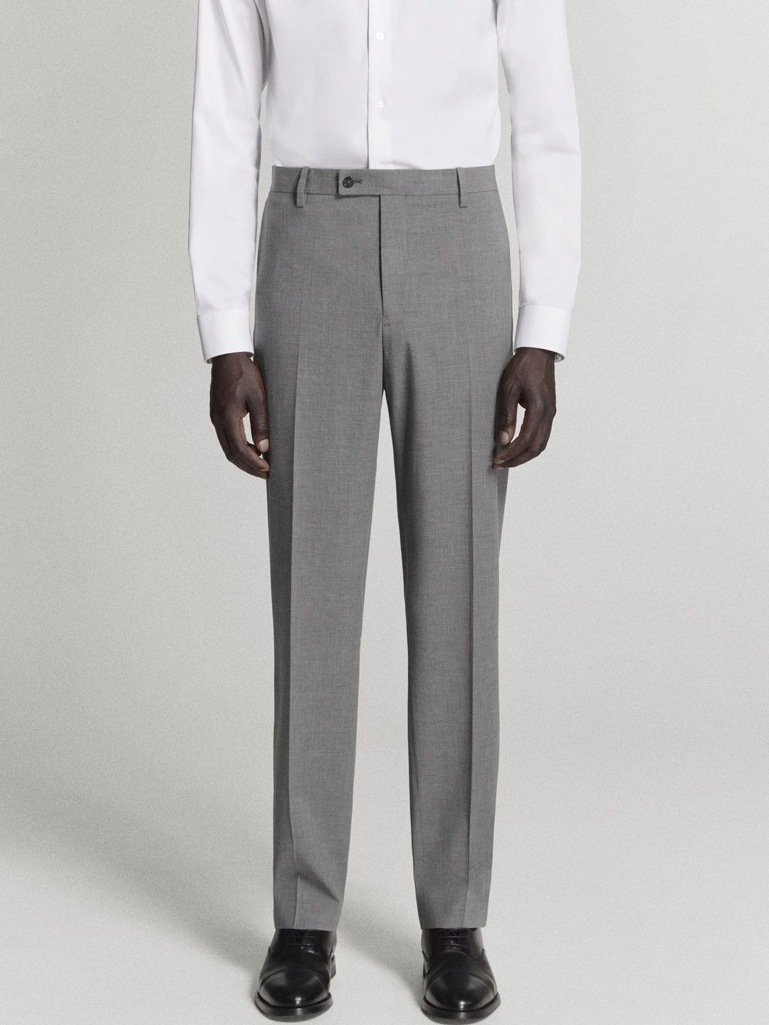MANGO MAN Men Mid Rise Fat Front Trousers-picture-33