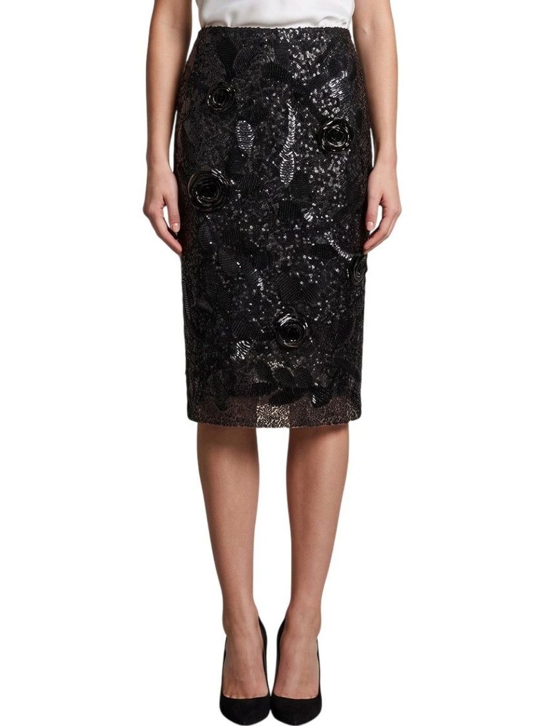 Des Phemmes Women Textured Knee Length Pencil Skirt-picture-34