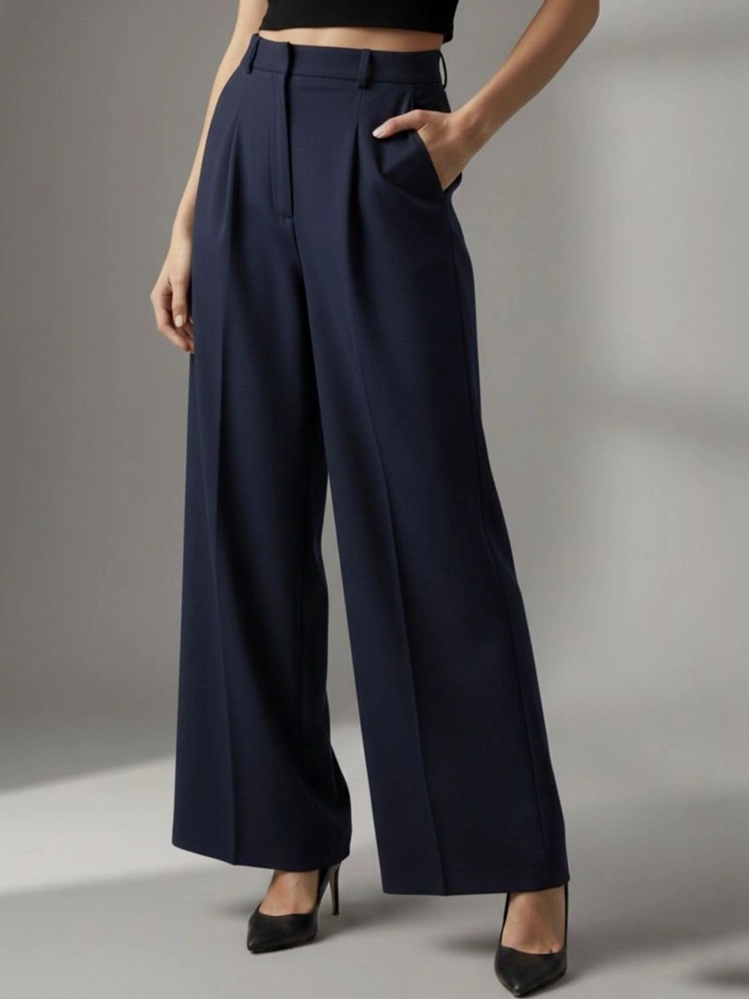 GIRL CNTRL Women Comfort Easy Wash Pleated Culottes Trousers-picture-34
