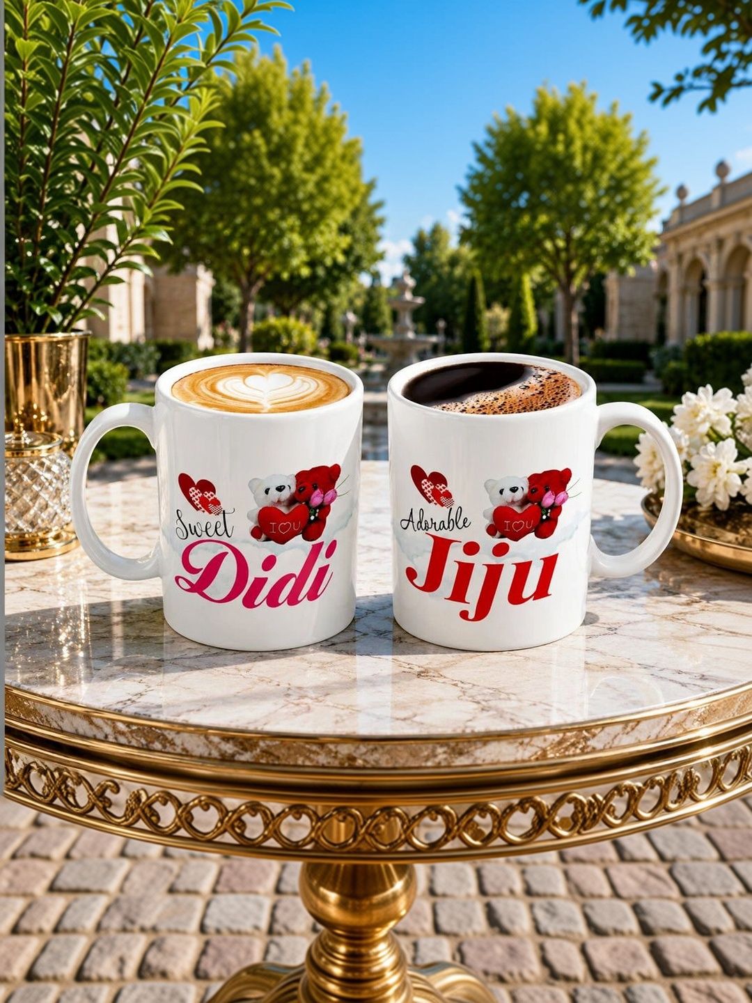 Myntra Elegant Homes White Text or Slogans Printed Ceramic Glossy Mugs Set of Cups and Mugs-image-30