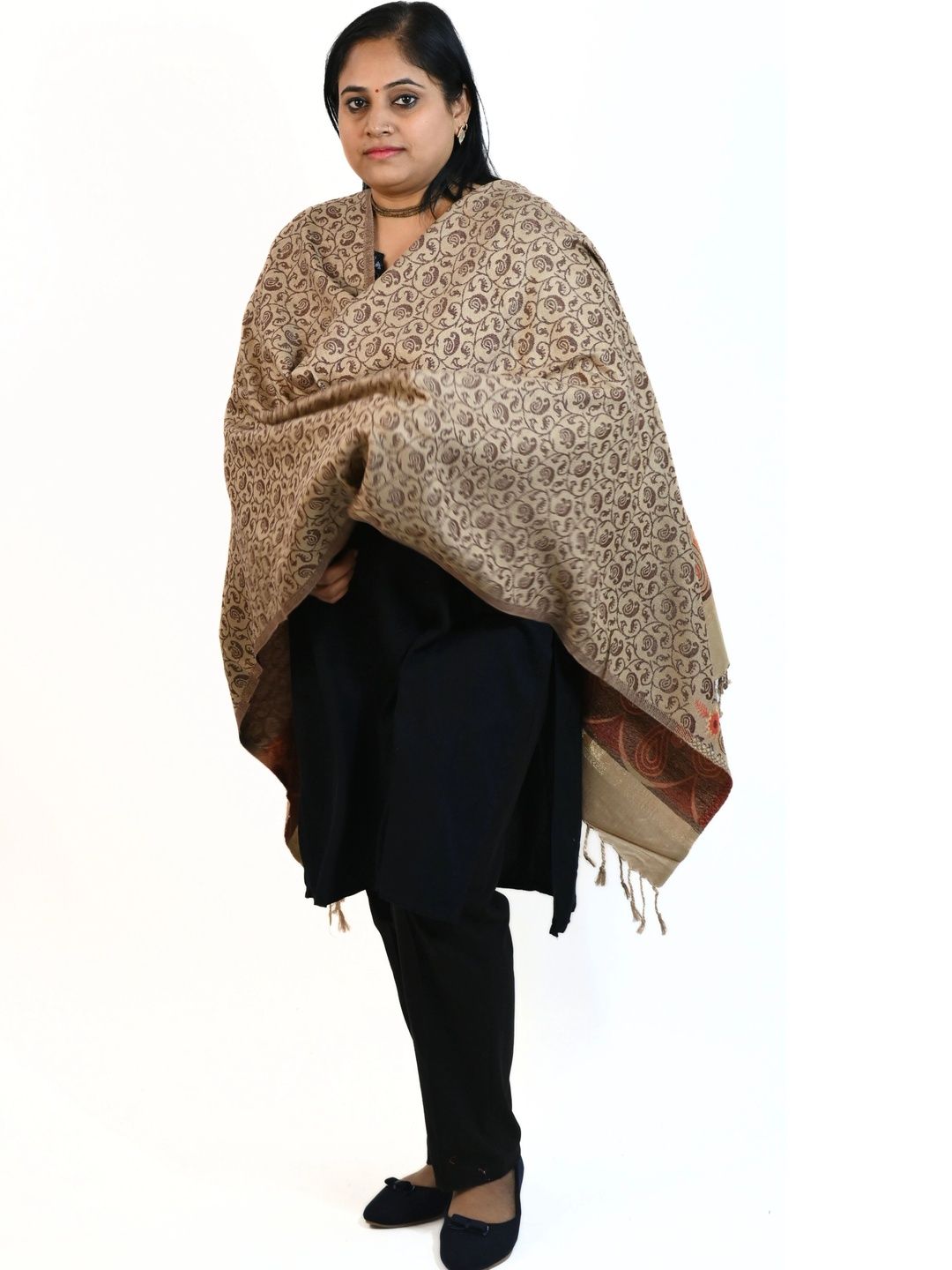 KAVIM Women Paisley Printed Shawl-image-23