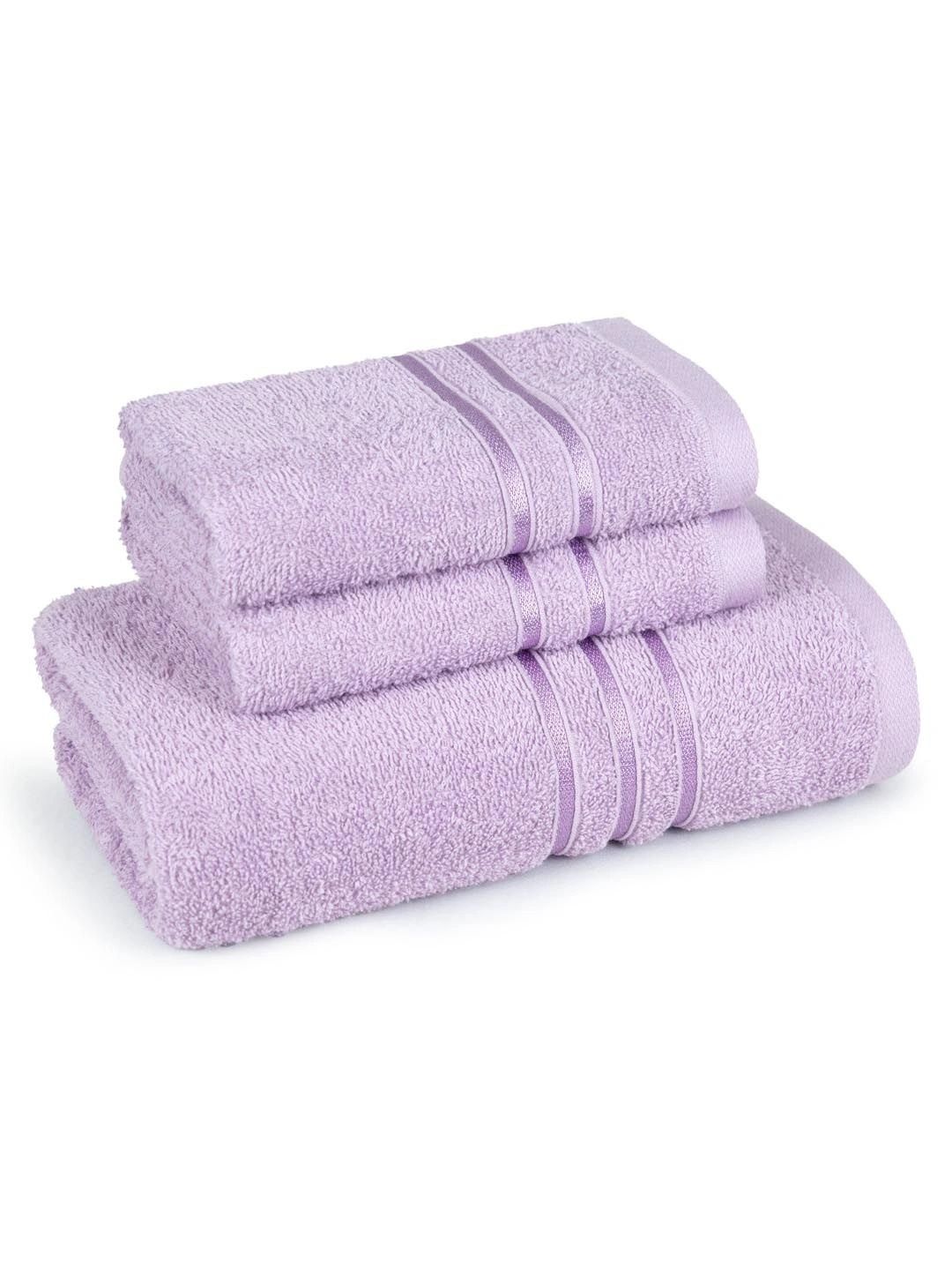 MYTRIDENT Violet 3 Piece Cotton 400 GSM Towel Set-image-19
