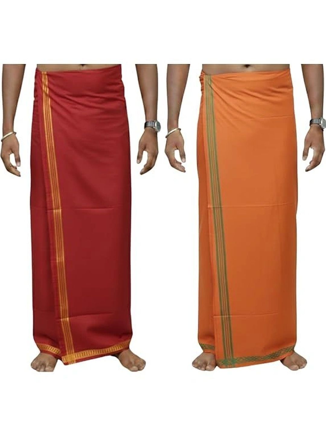 Hornbill Enterprises Men Striped Cotton Dhoti Dhotis-picture-56