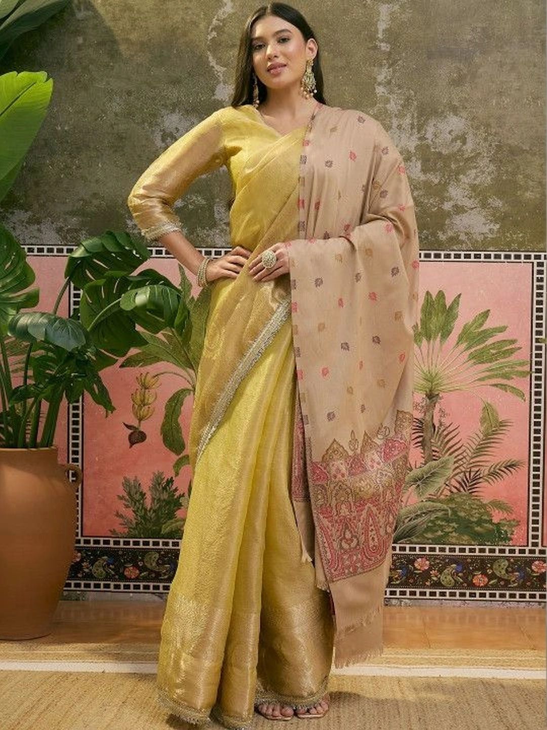 Sangria Women Ethnic Motifs Embroidered Shawl-image-49
