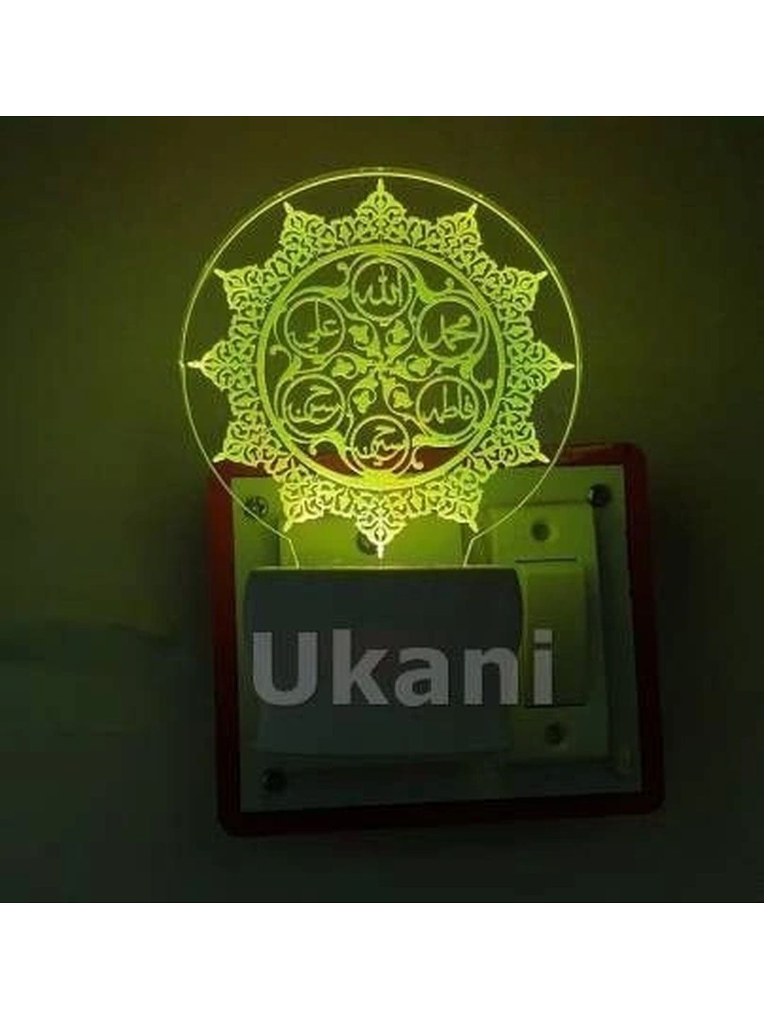 Ukani Multicoloured Printed Acrylic Abstract Shaped Table Lamp-picture-47