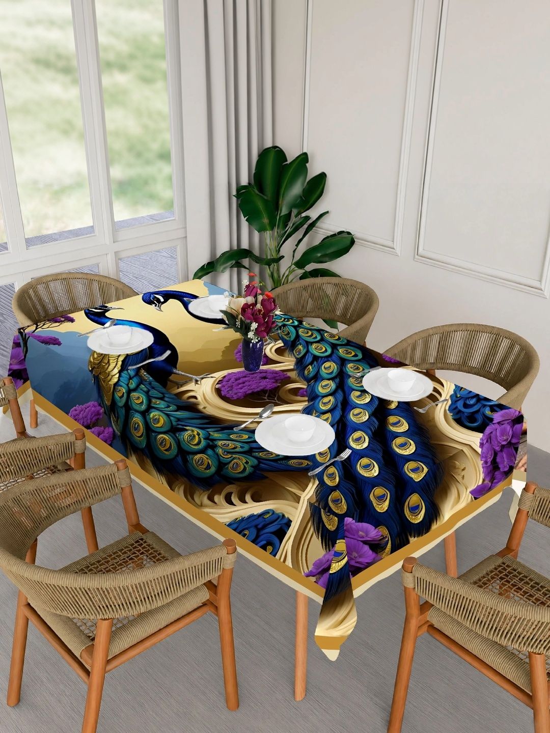 HOLLYWOOD STYLES Purple 6-Seater Table Cover-picture-27