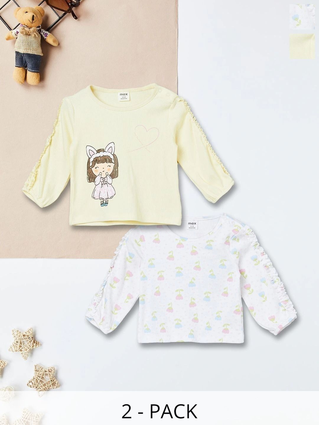 max Print Ruffles Cotton Blend Top-picture-27