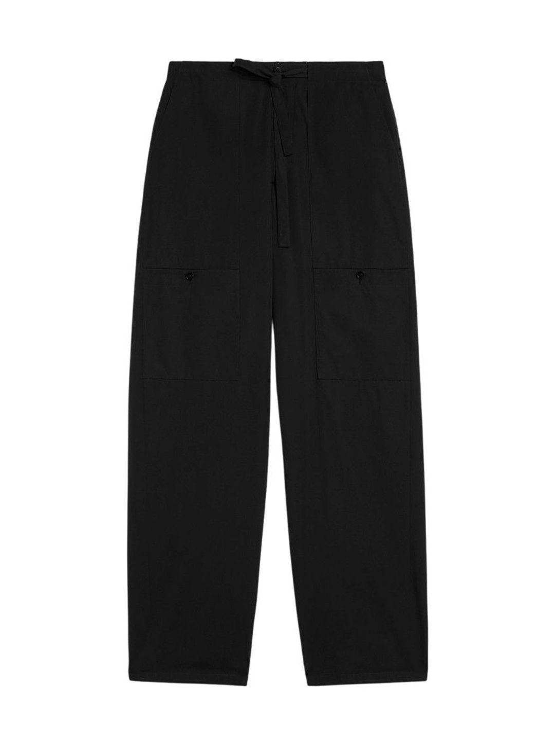 jil sander Black Drawstring Cargo Trousers-picture-20