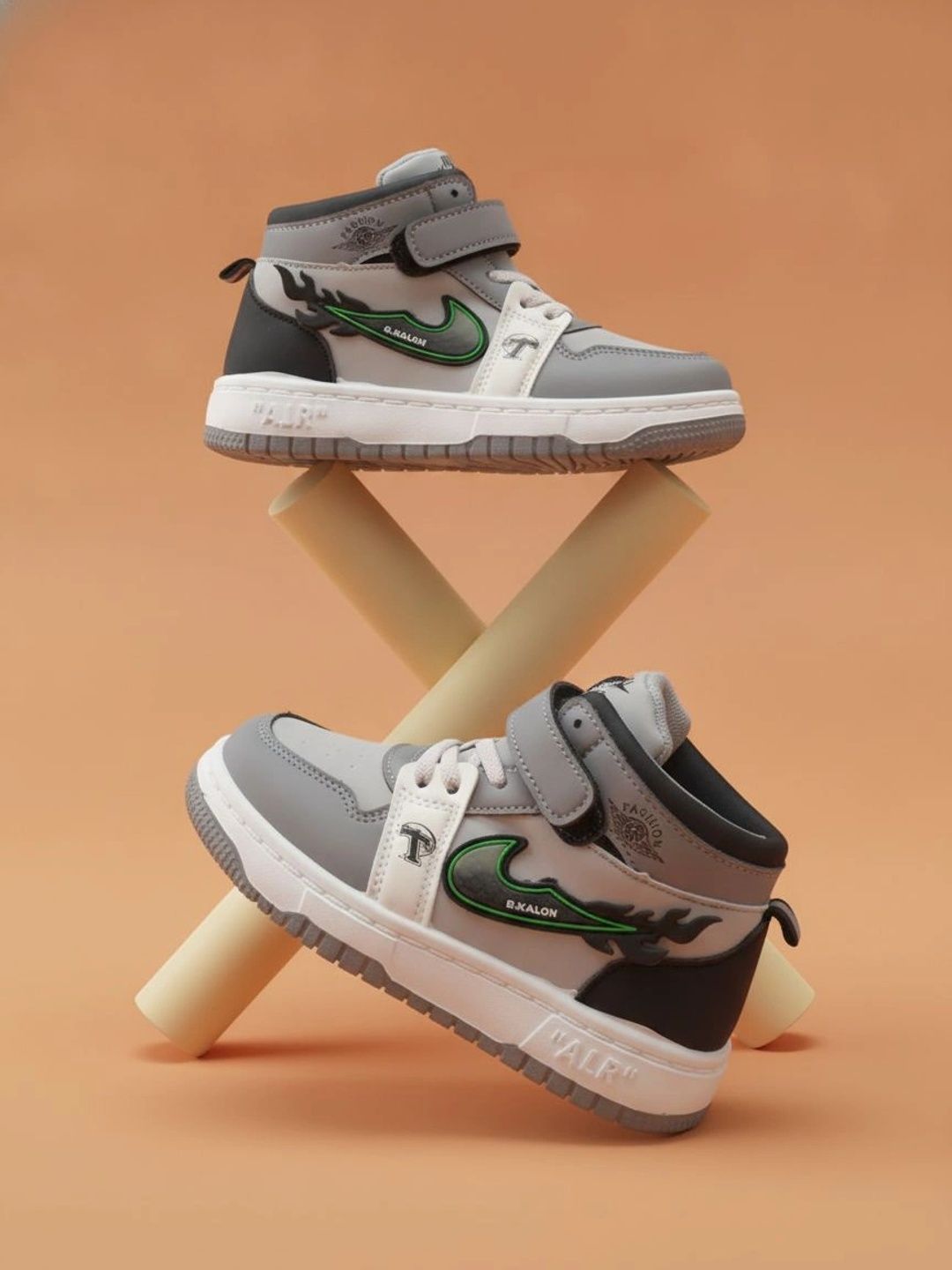 FEETWELL SHOES Unisex Kids Colourblocked High-Top Sneakers-picture-50