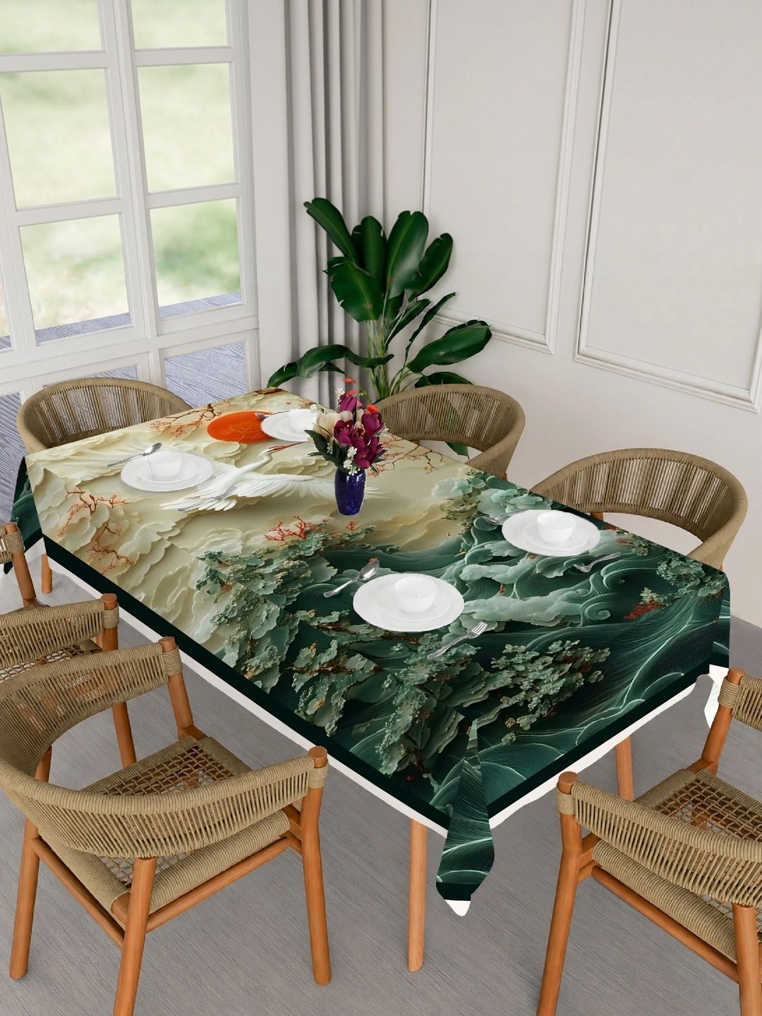 HOLLYWOOD STYLES Green 6-Seater Table Cover-picture-29