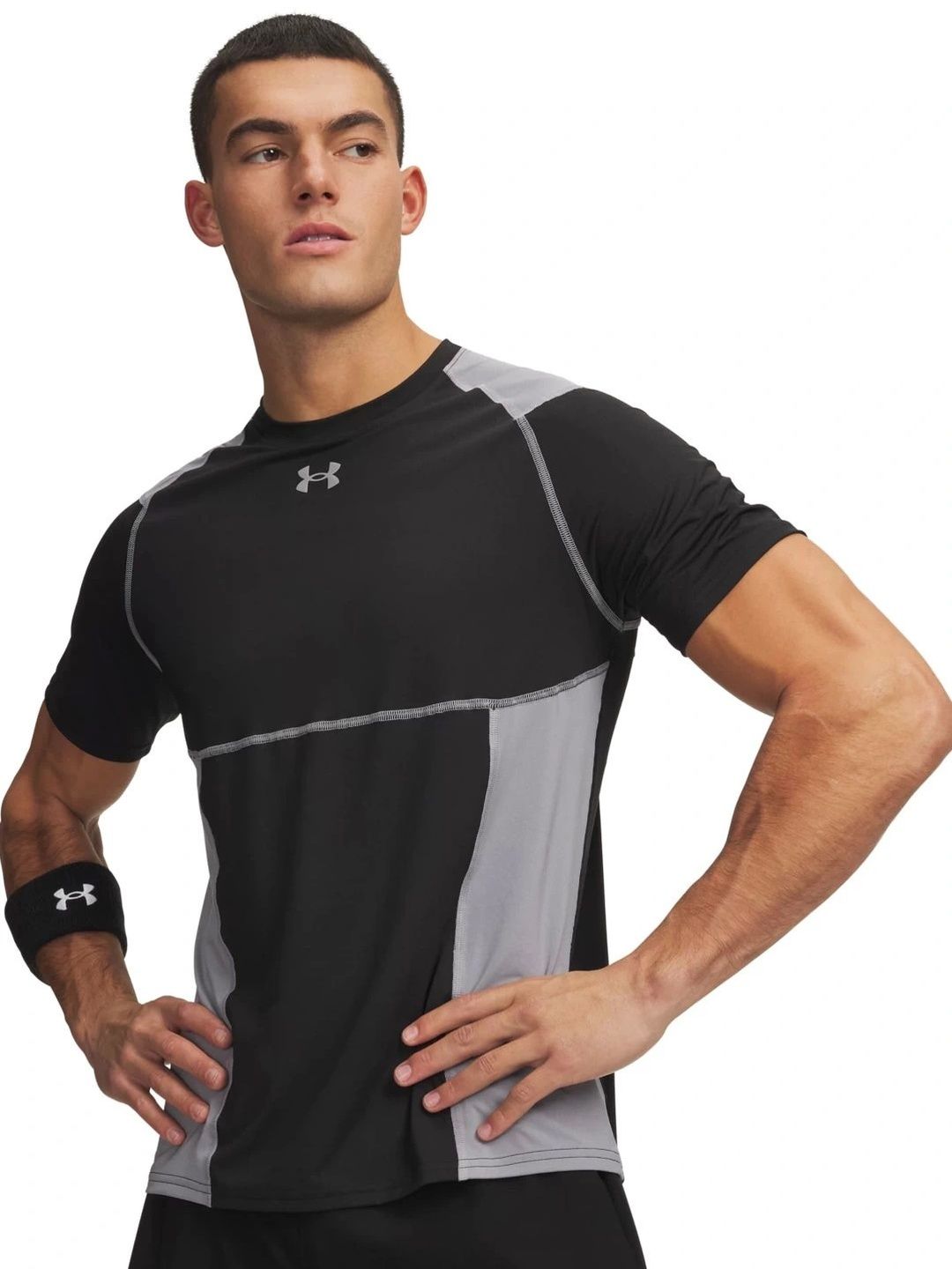 UNDER ARMOUR Men Brand Logo Colourblocked Slim Fit T-shirt-image-25