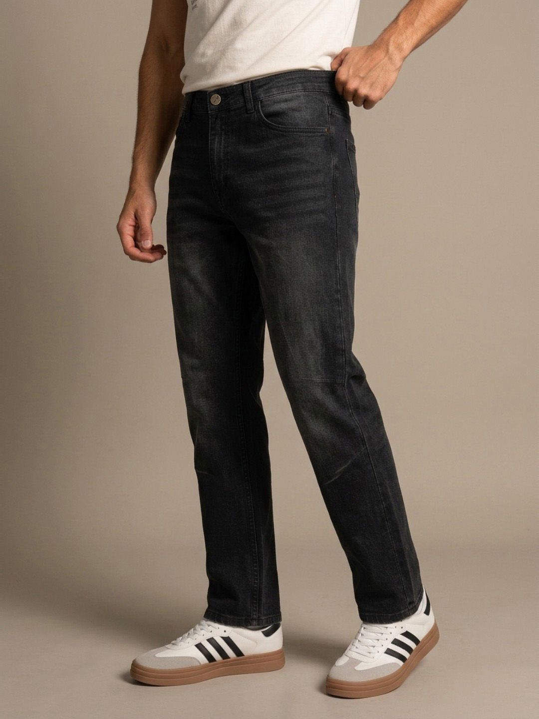 glitchez Men Straight Fit Light Fade Stretchable Jeans-picture-21