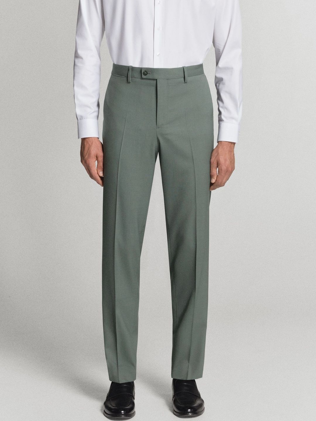 MANGO MAN Men Mid Rise Flat Front Trousers-picture-44