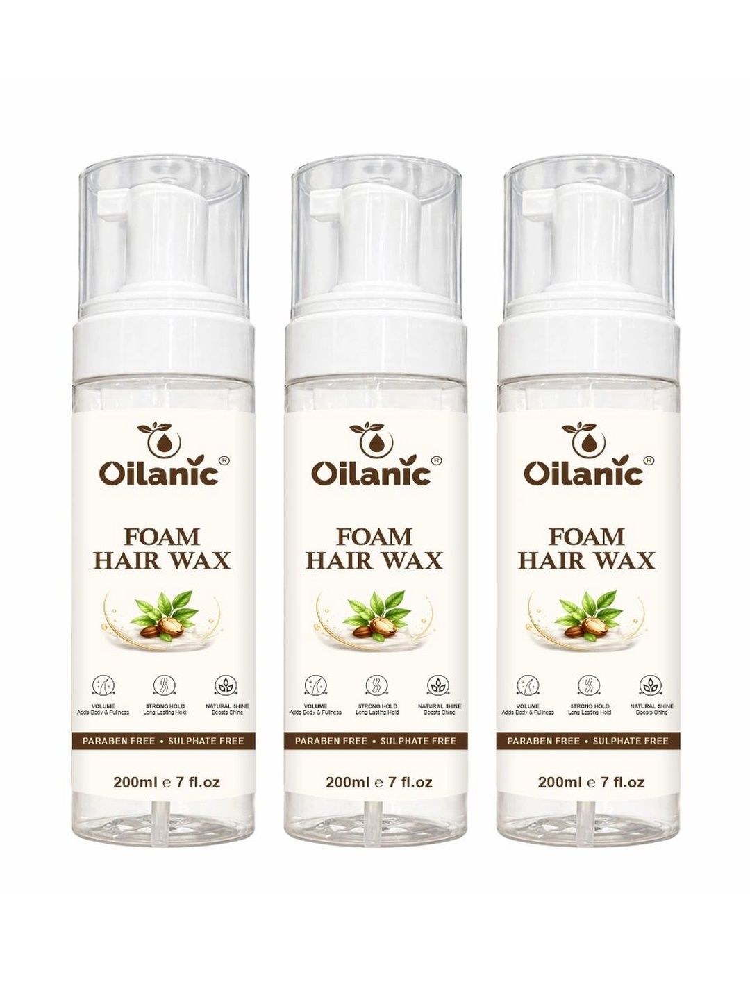 Oilanic Set Of 3 Hair Volumizing Foam Hair Wax - 200 ml Each-image-27