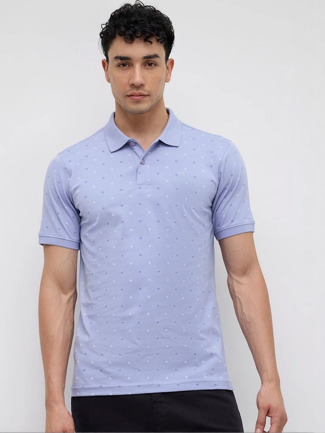 Raymond Men Printed Polo Collar Pure Cotton Slim Fit T-shirt-picture-23