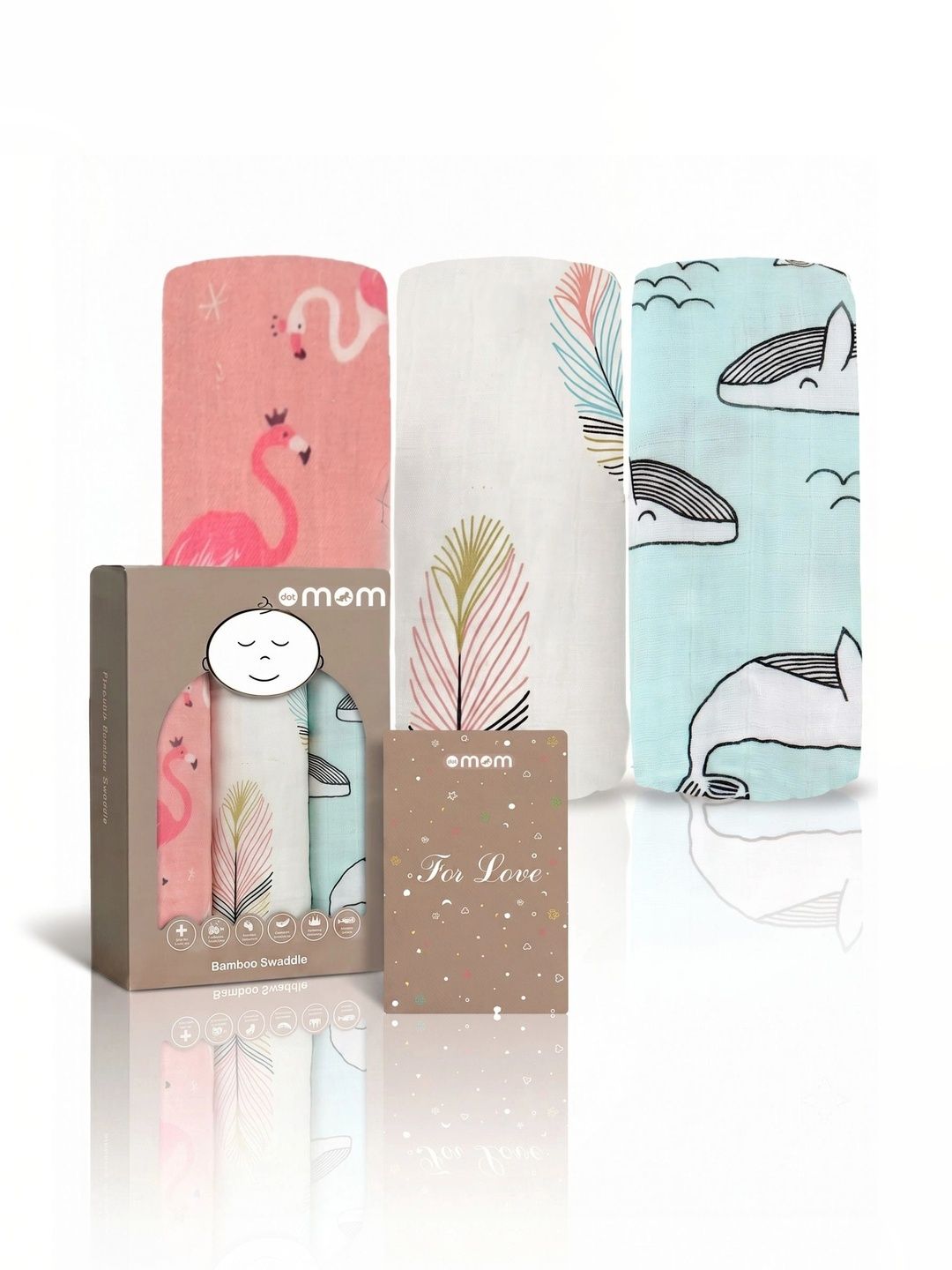 DOTMOM Set Of 3 Printed Antibacterial Bamboo Swaddle-picture-21