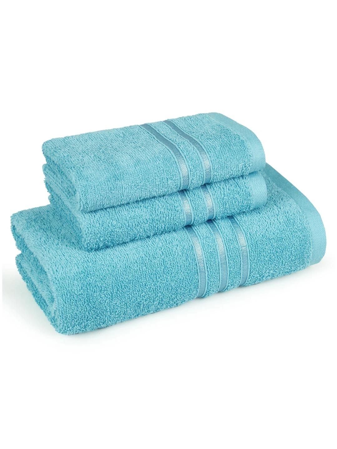 MYTRIDENT Green 3 Piece Cotton 400 GSM Towel Set-image-39