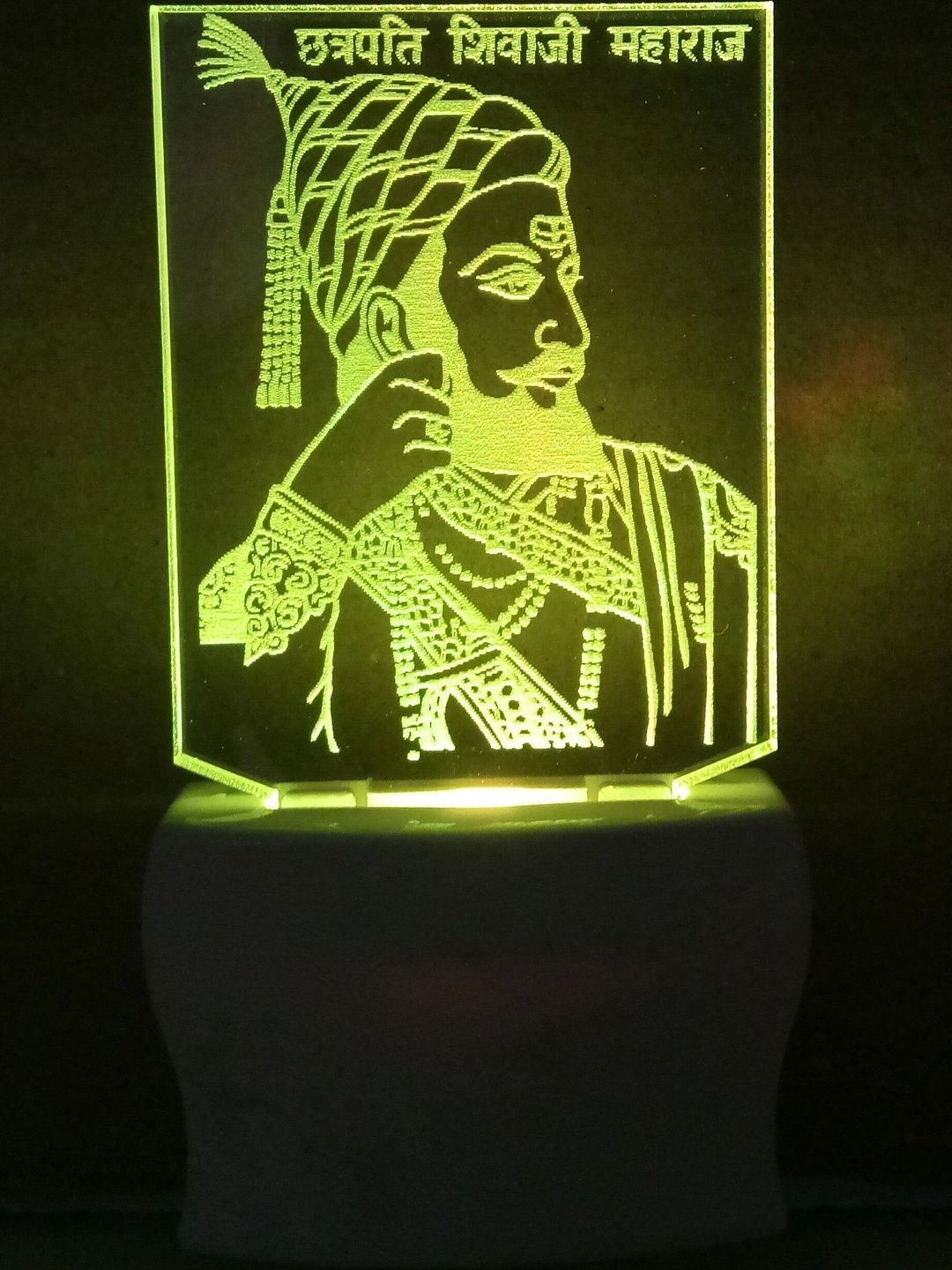 Ukani Multicoloured Printed Acrylic Rectangle Table Lamp-picture-27