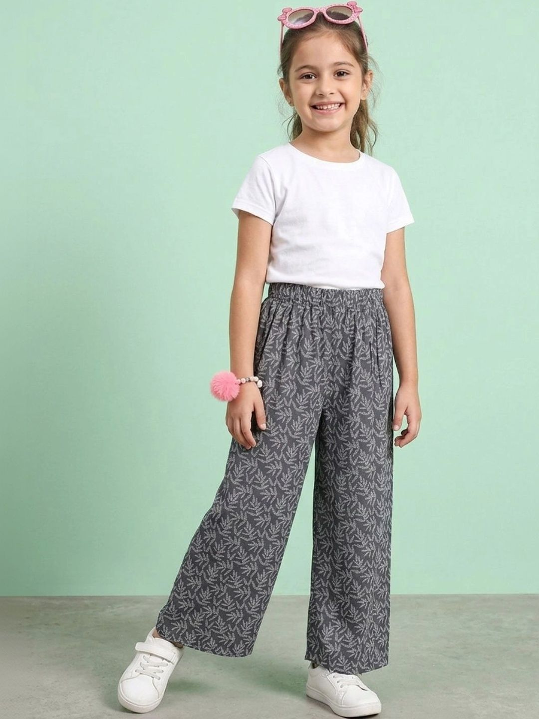 V-Mart Girls Floral Printed Palazzos-picture-36