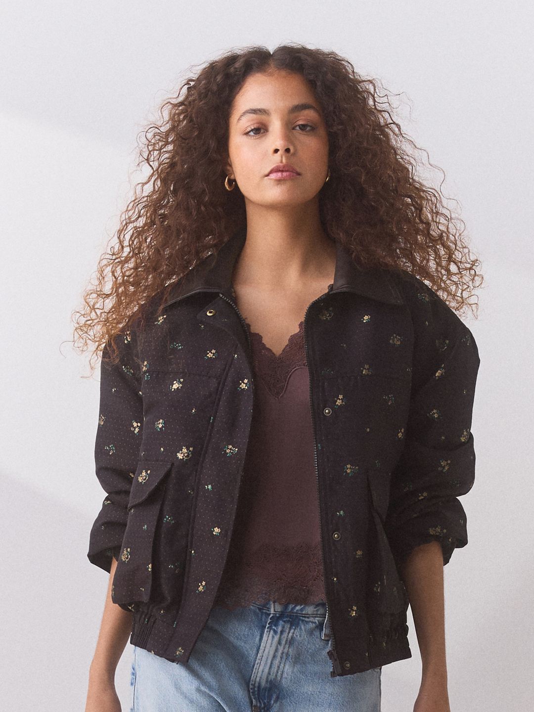 NEXT Floral Printed Bomber Jacket-picture-48