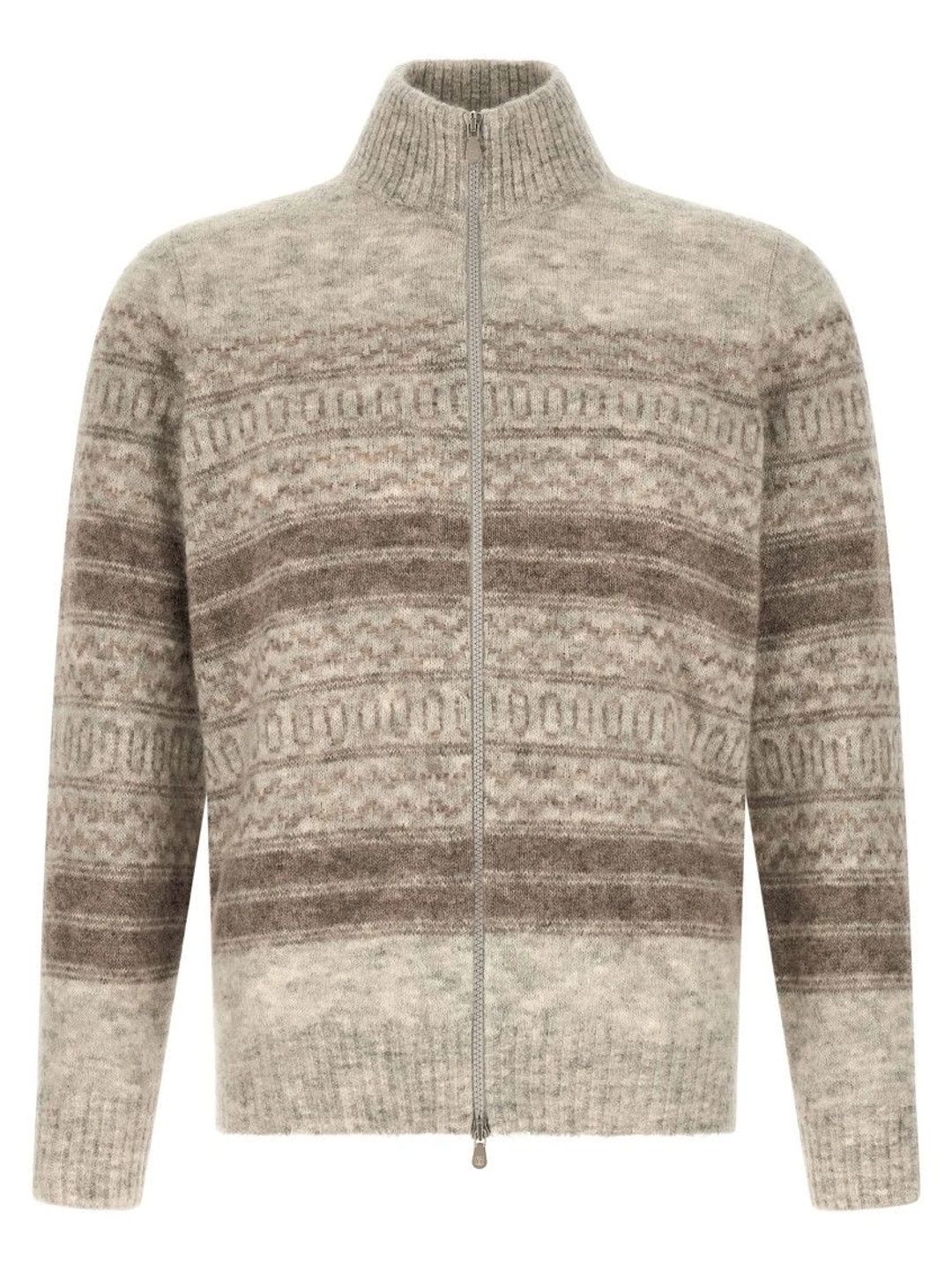 Brunello Cucinelli Men Fair Isle Printed Woollen Cardigan-picture-23