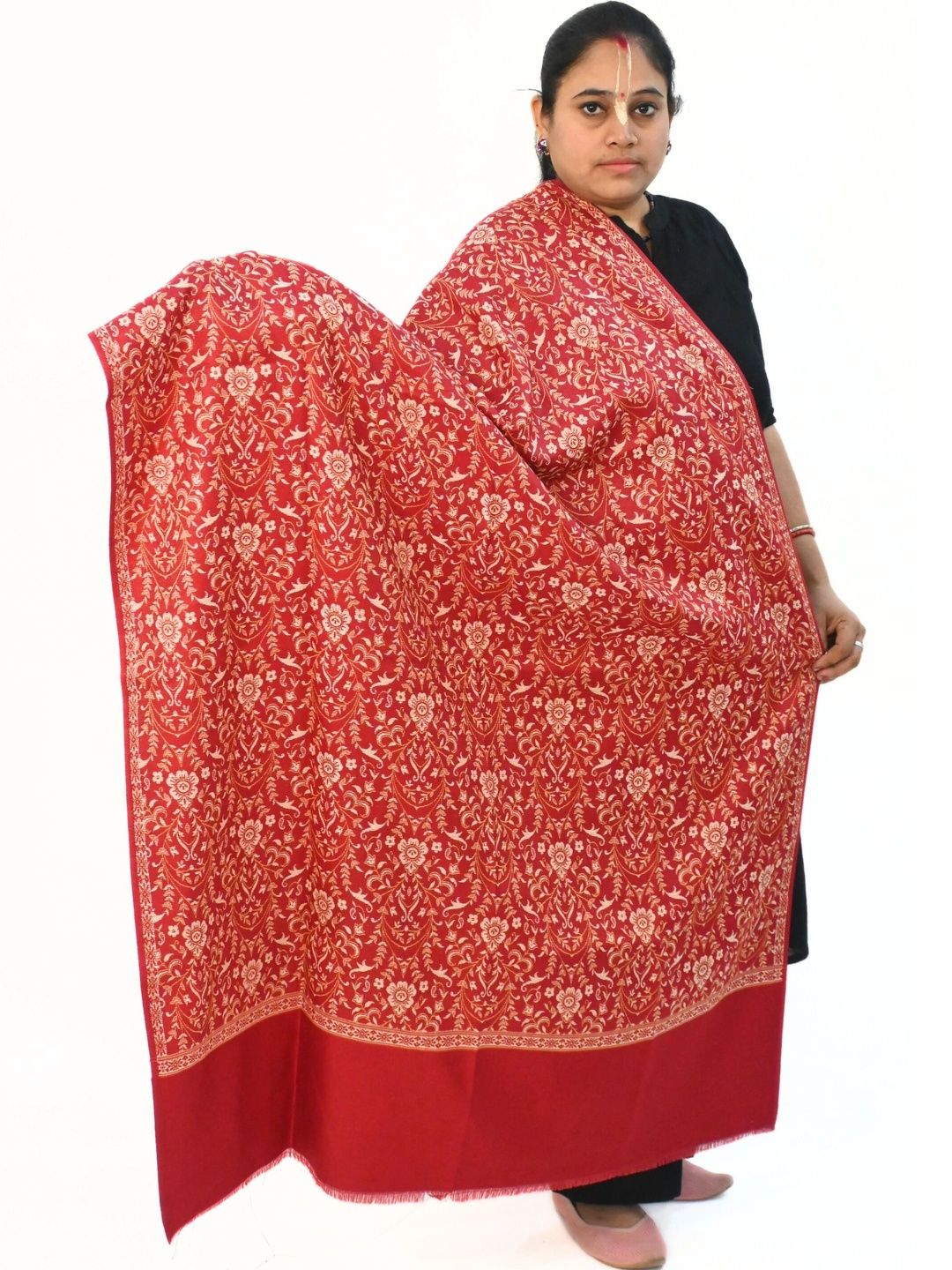 KAVIM Women Ethnic Motifs Woven Design Shawl-picture-35